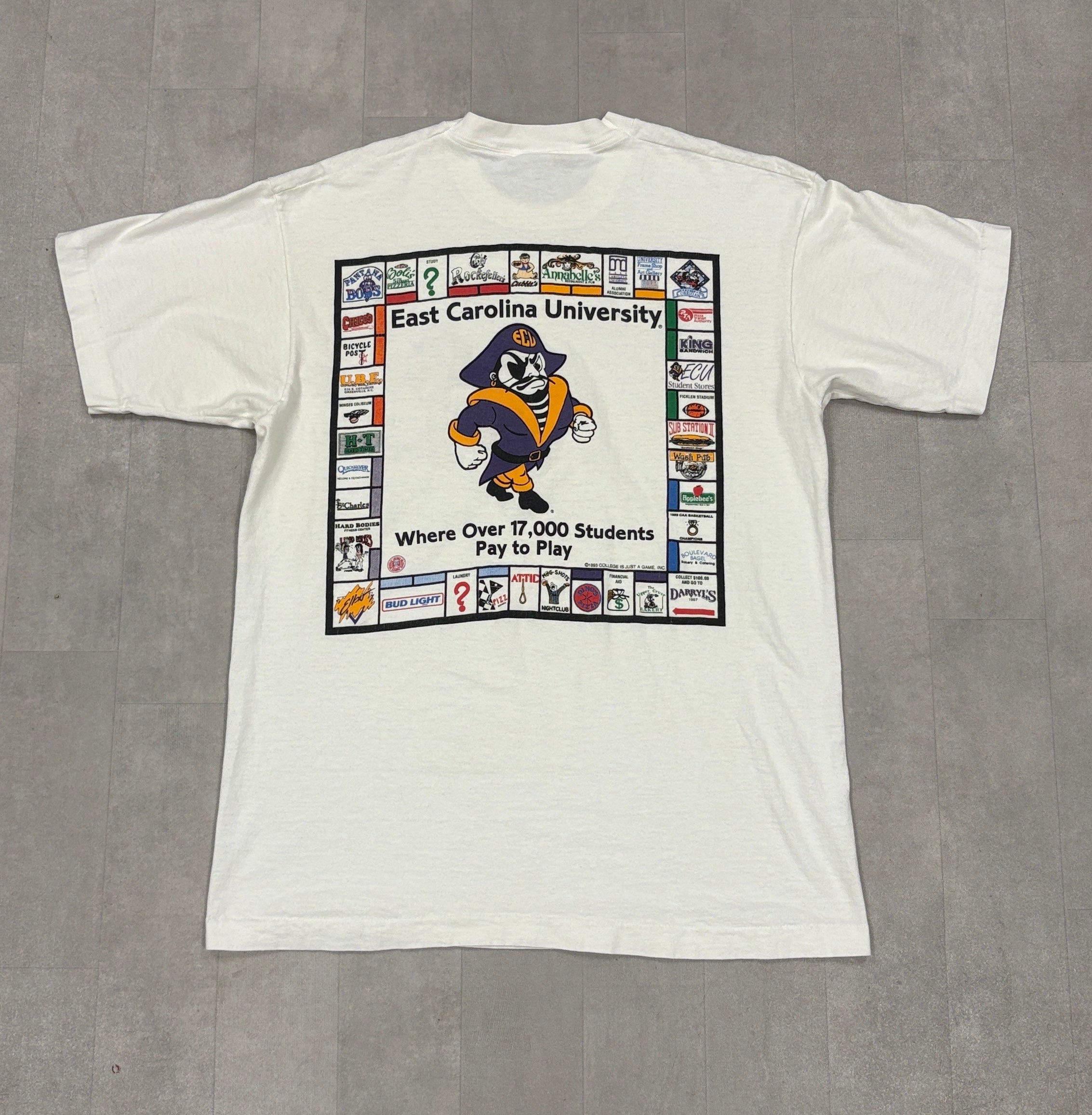 Vintage East Carolina University Monopoly Tee - LARGE