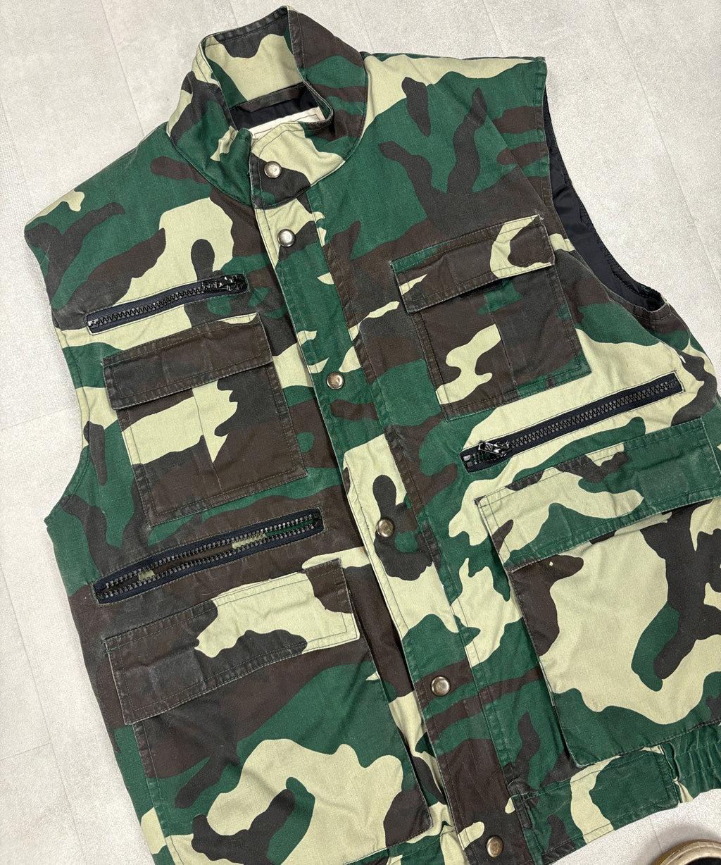Vintage Camo Hinting Vest - SMALL