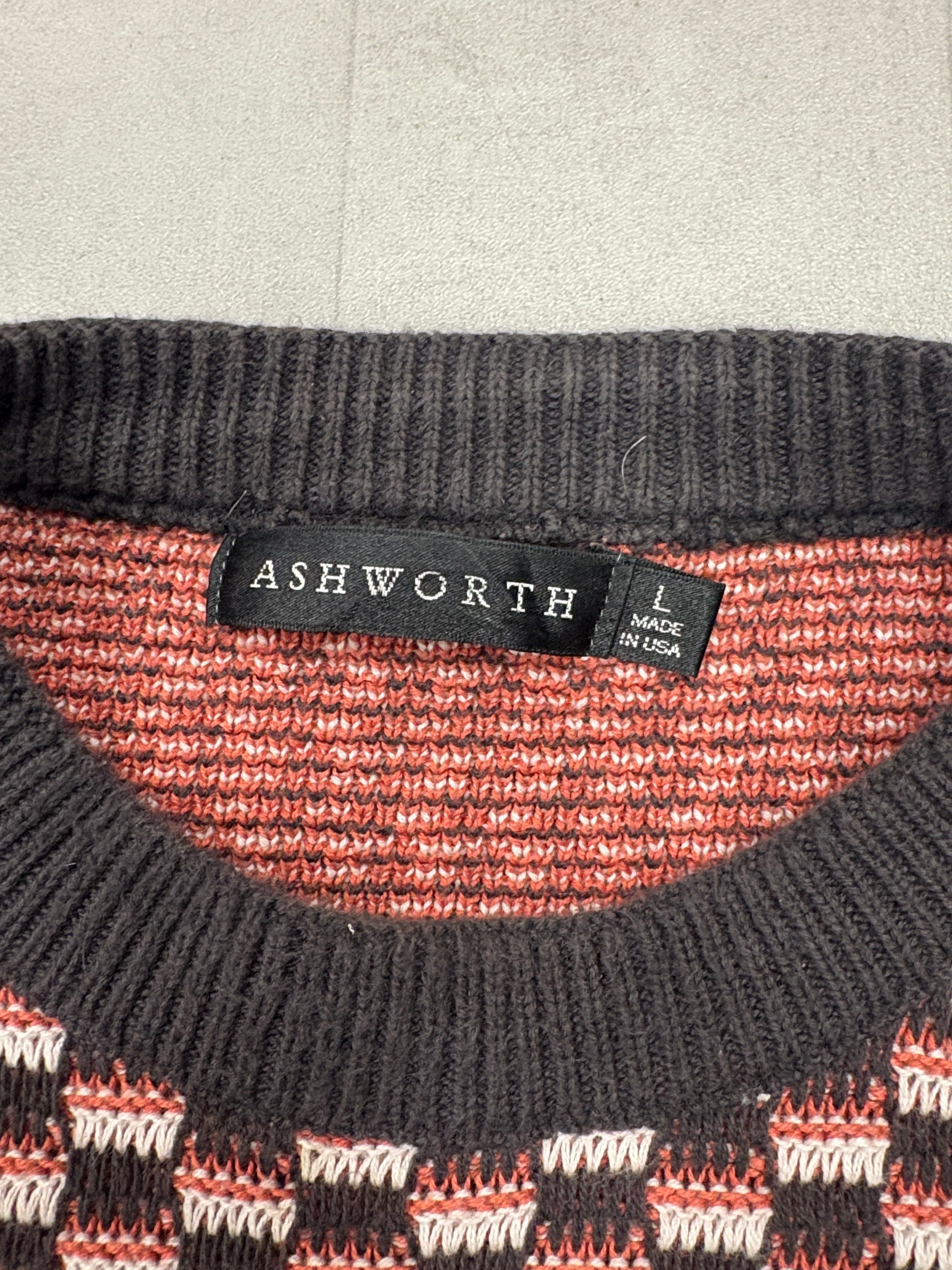 Vintage Ashworth Calumet Country Club Knitted Crewneck Sweater - LARGE