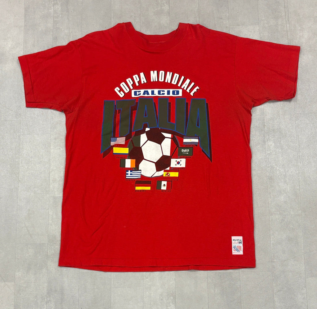 Vintage Italy 1994 World Cup USA Soccer Single Stitch Tee - XL