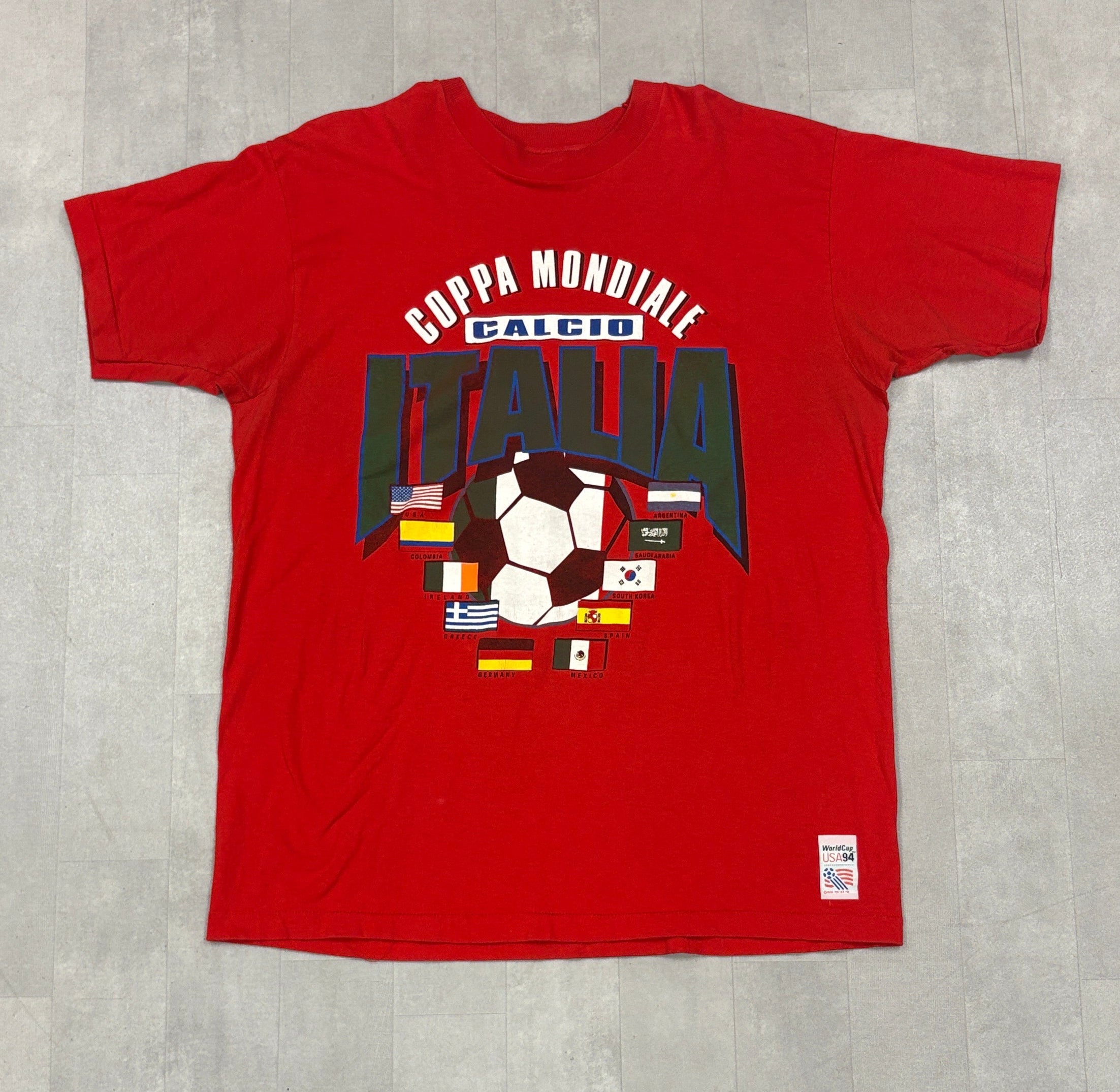 Vintage Italy 1994 World Cup USA Soccer Single Stitch Tee - XL