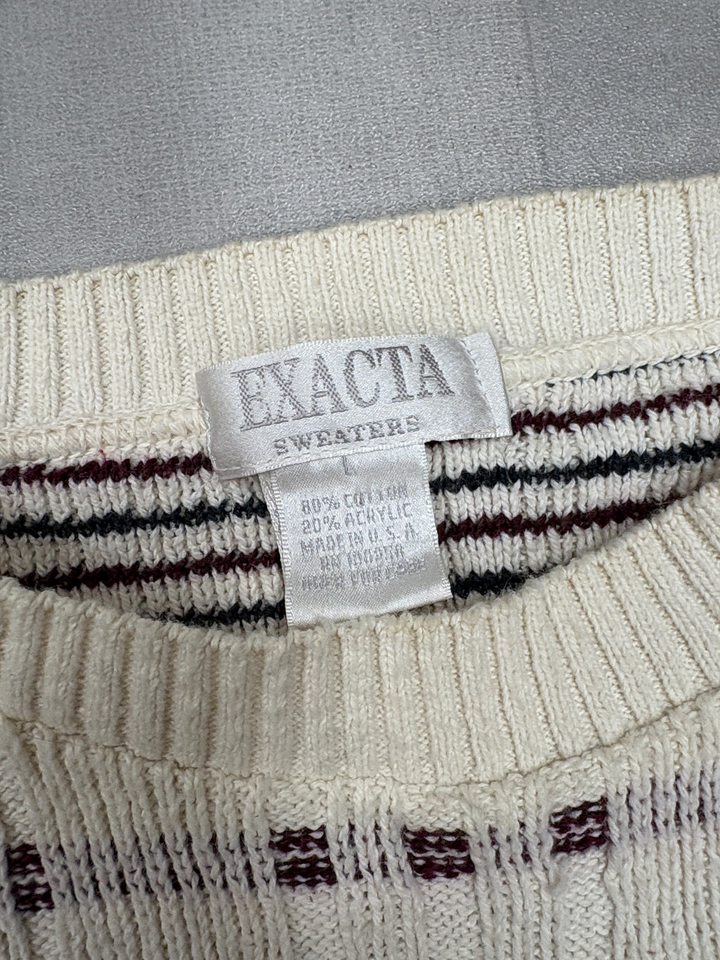 Vintage Knit Crewneck Sweater - LARGE