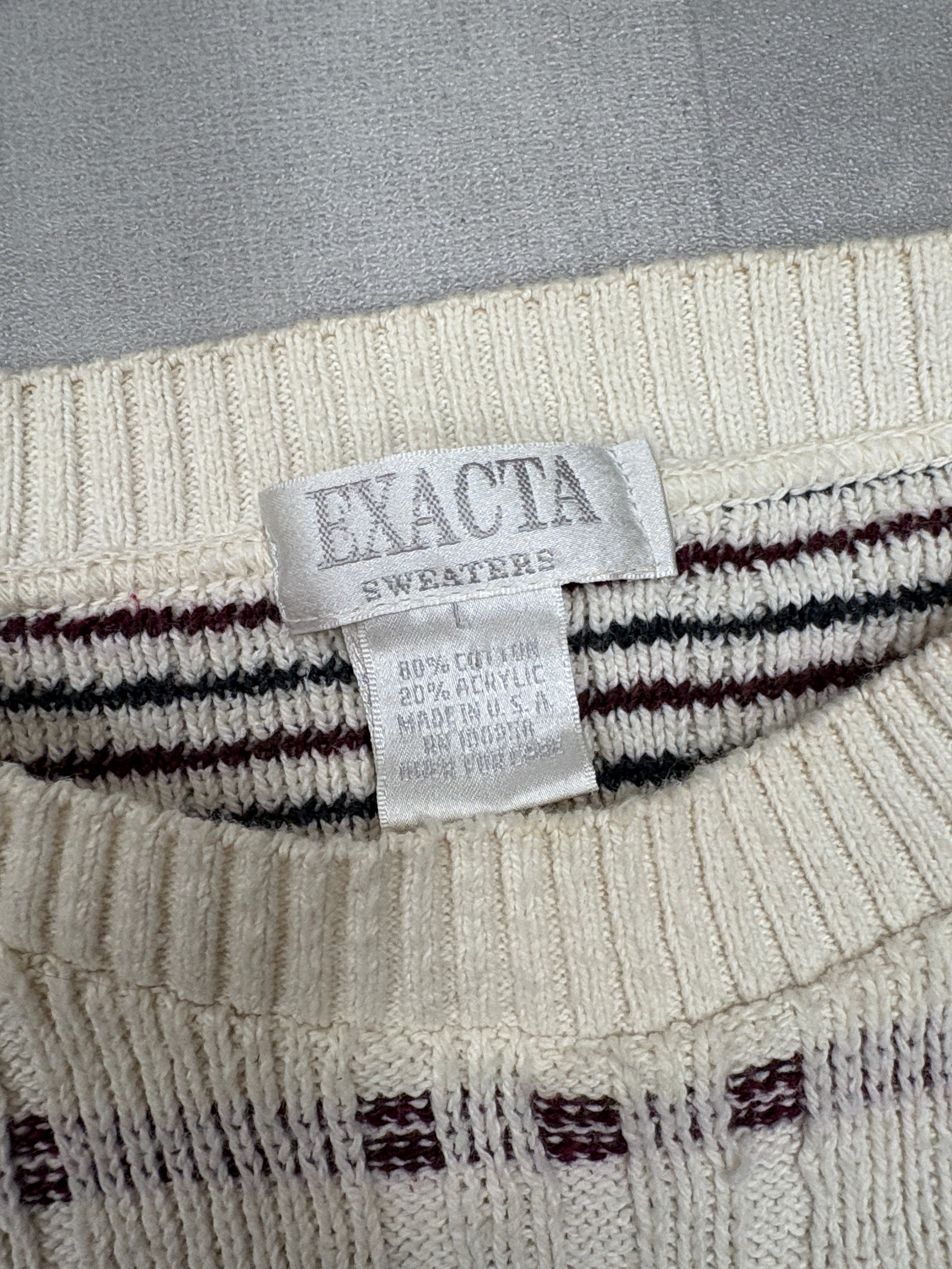 Vintage Knit Crewneck Sweater - LARGE