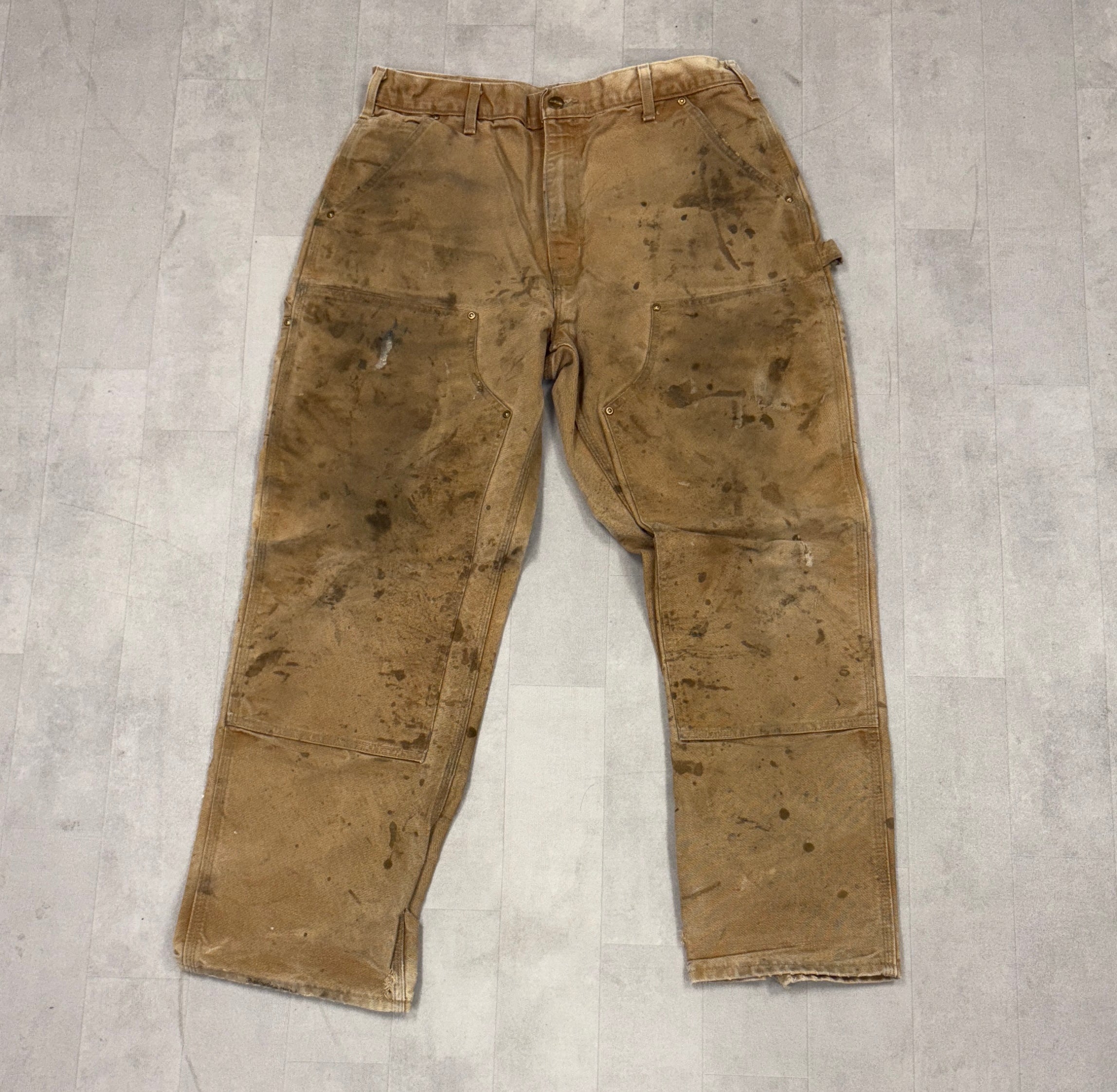 Vintage Double Knee Carhartt Canvas Pants - 36x30