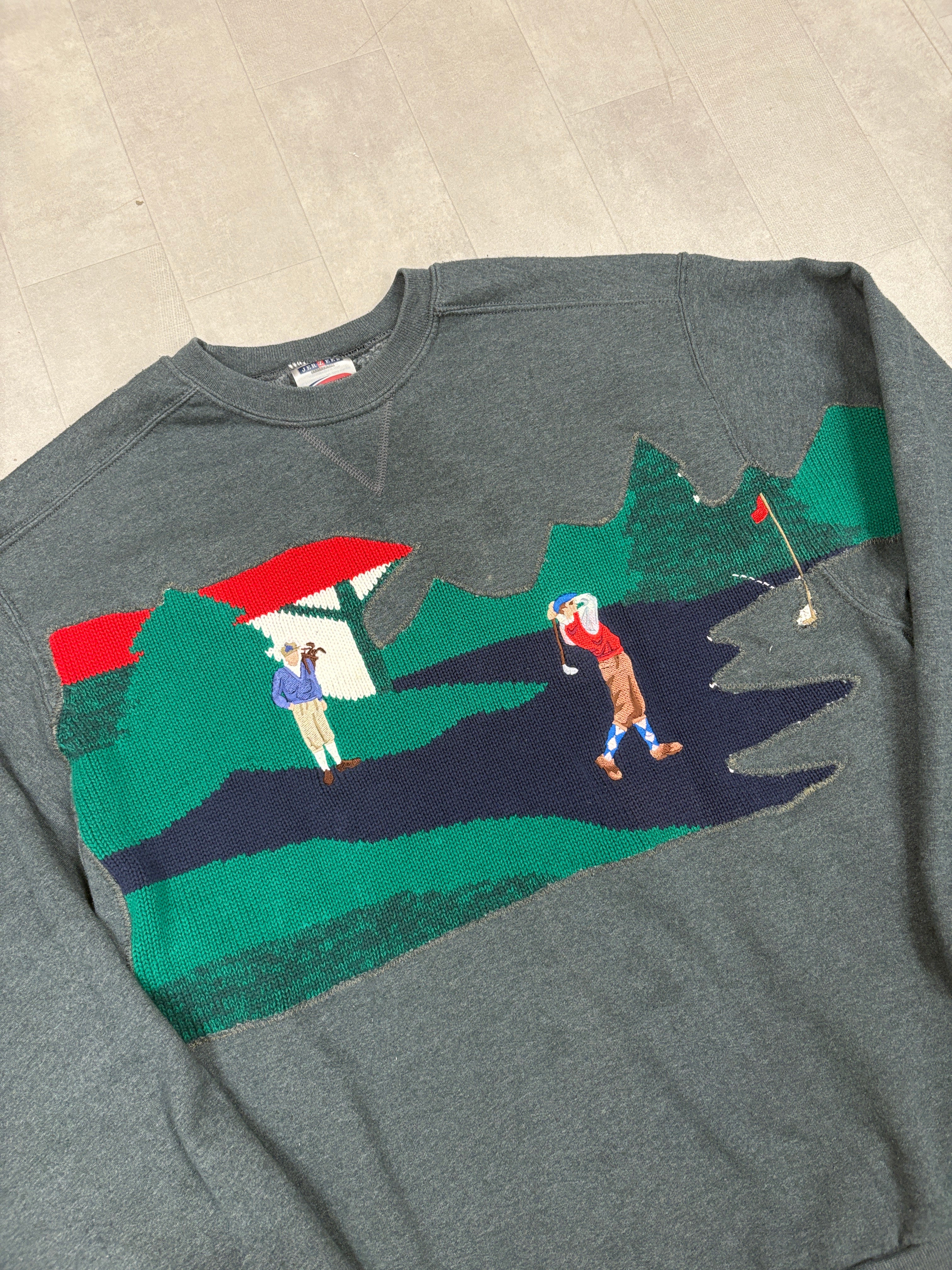 Vintage Custom Golf Sweater - LARGE