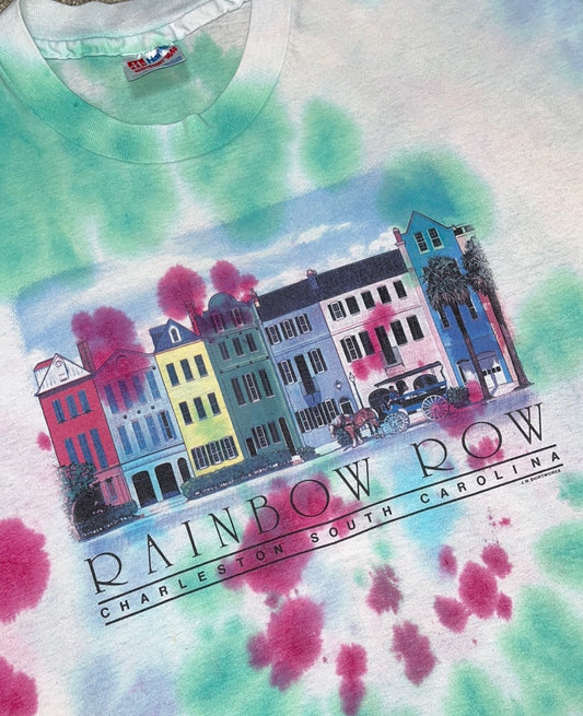 Vintage Rainbow Row Charleston Tie Dye Tee - XXL