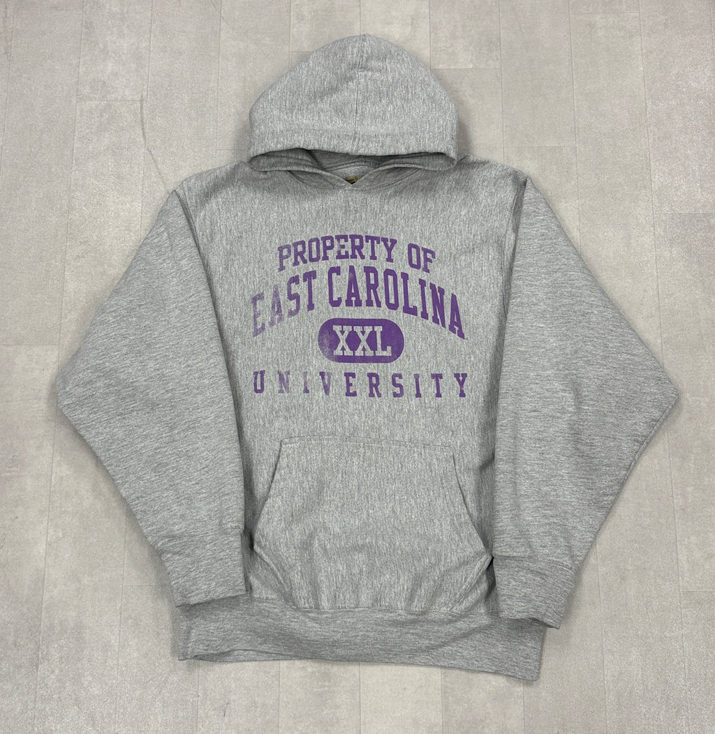 Vintage East Carolina Pirates Thick Cotton Hoodie - SMALL