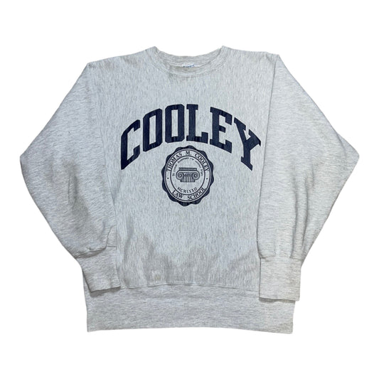 Vintage Reverse Weave Champion Cooley College Crewneck Sweater - LARGE