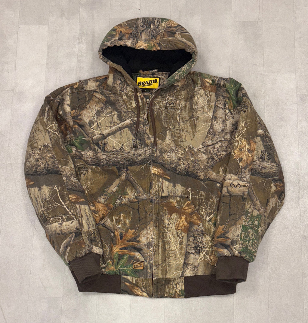 Brazos Camo Full Zip Hoodie Jacket - LARGE