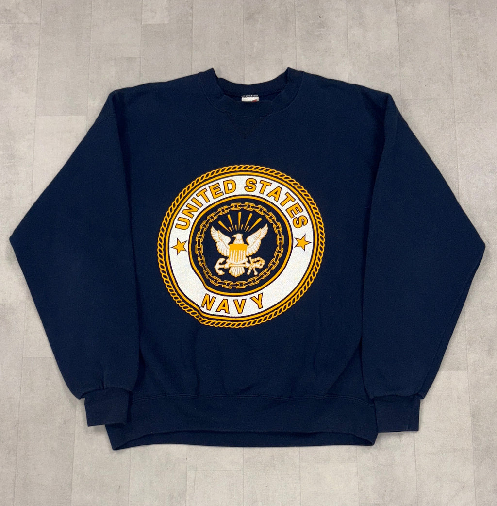 Vintage Reflective United States Navy Crewneck Sweater - XL