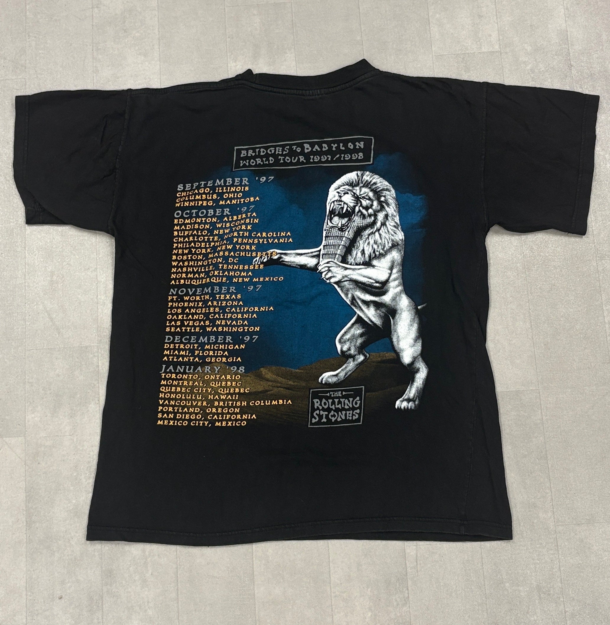 Vintage The Rolling Stones 97/98 Bridges to Babylon World - LARGE