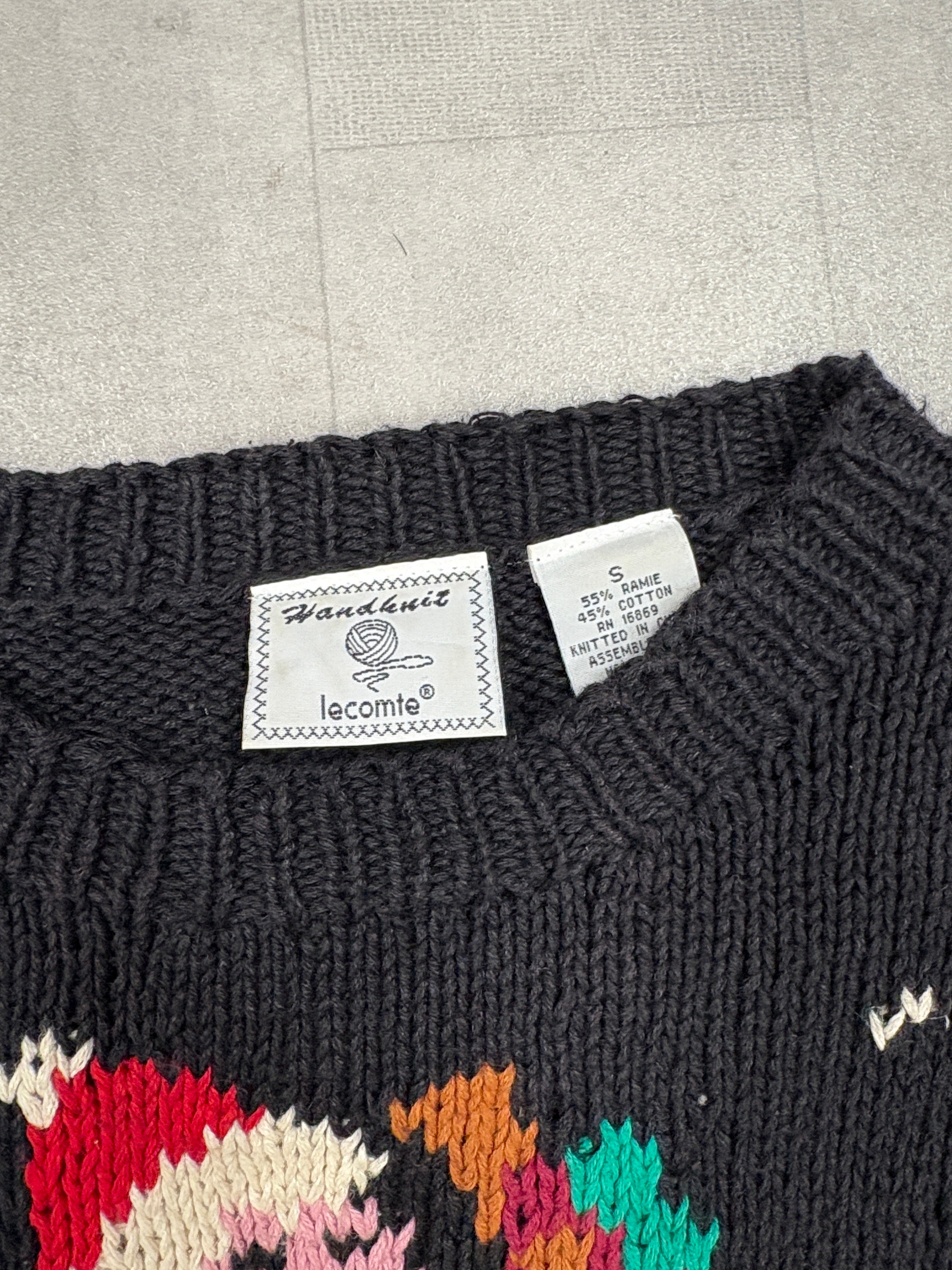 Vintage Christmas Santa Sweater - SMALL