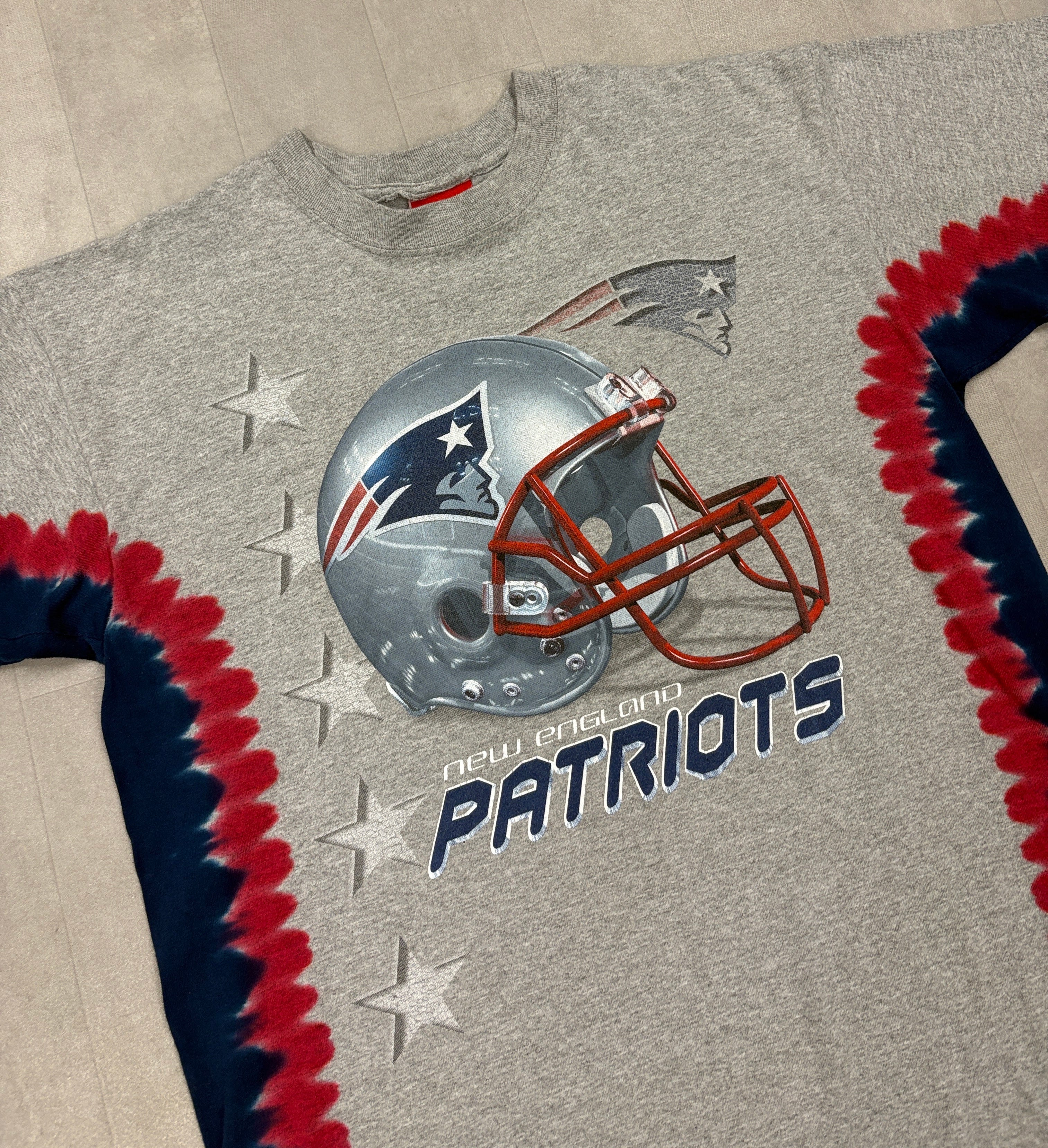 Y2K Tie Dye Patriots NFL Tee - LARGE