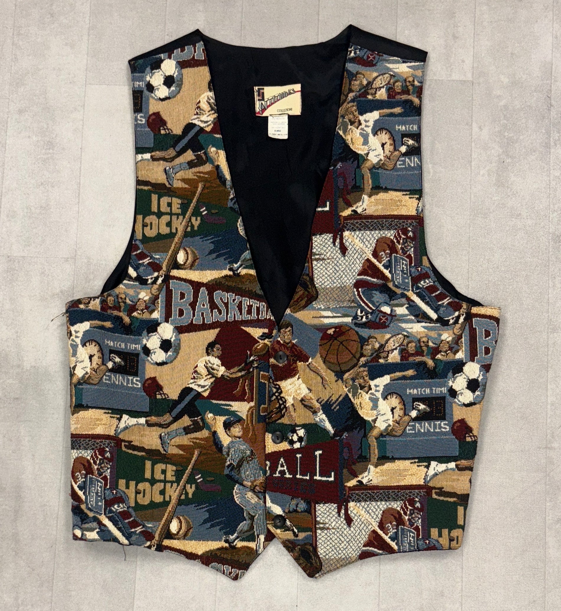 Vintage Sports Themed Vest - XL