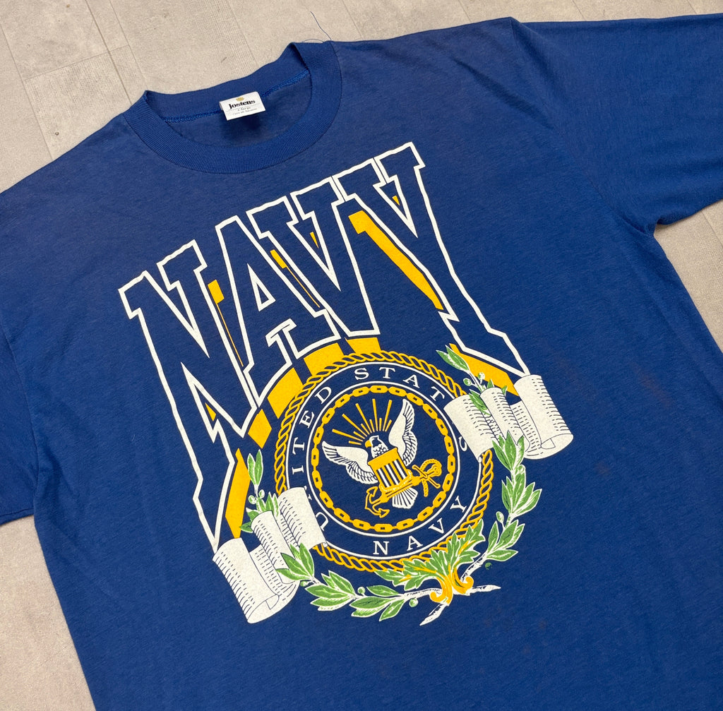 Vintage Single Stitch United States Navy Tee - XL