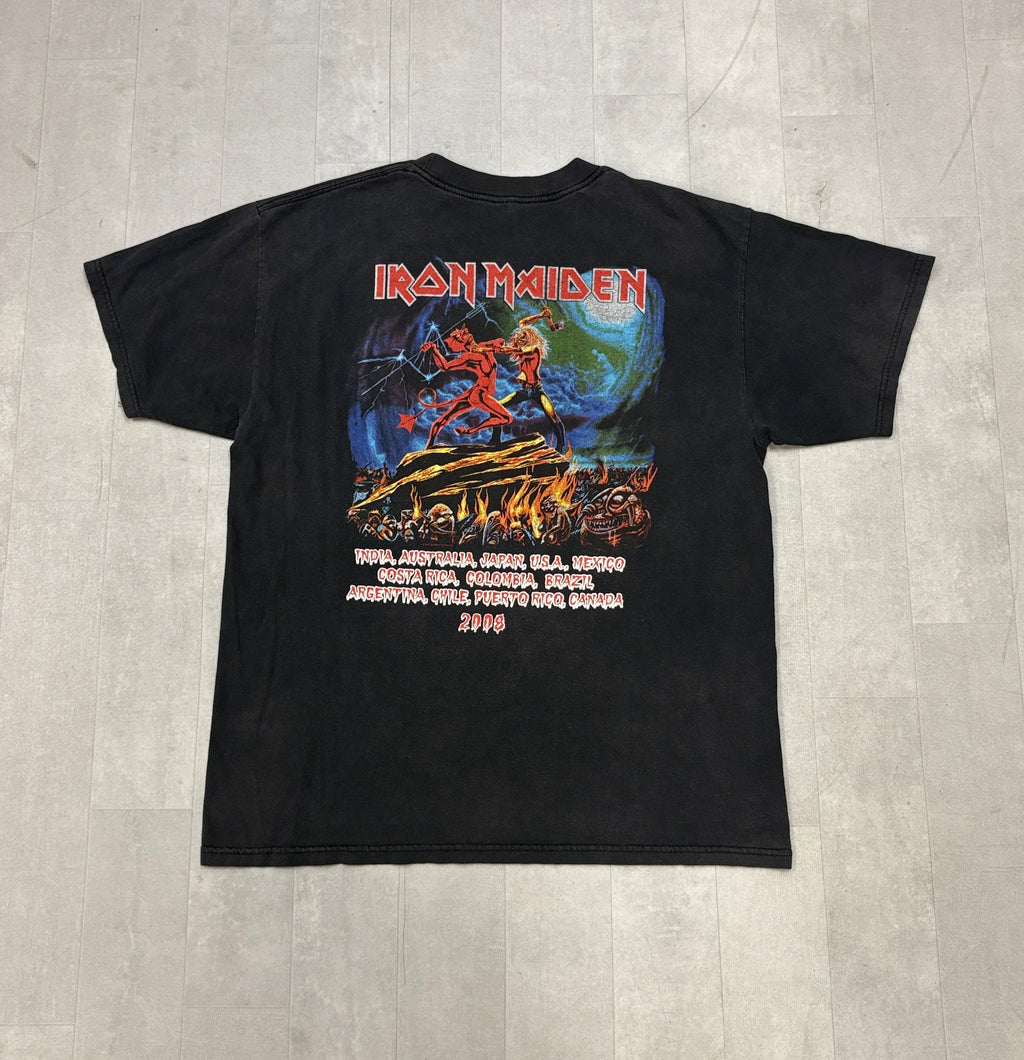2008 IRON MAIDEN The Number Of The Beast Concert Tour Shirt - LARGE