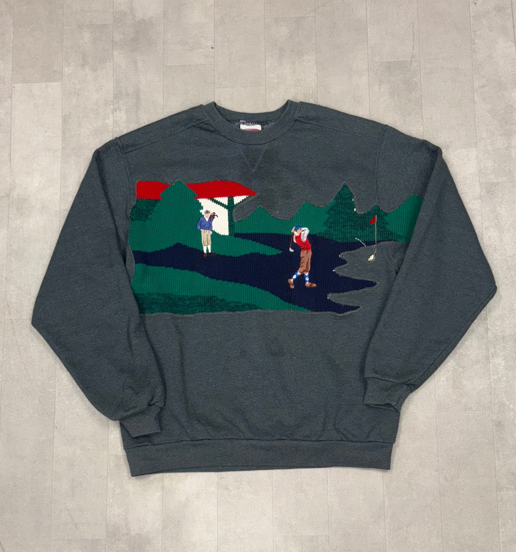 Vintage Custom Golf Sweater - LARGE