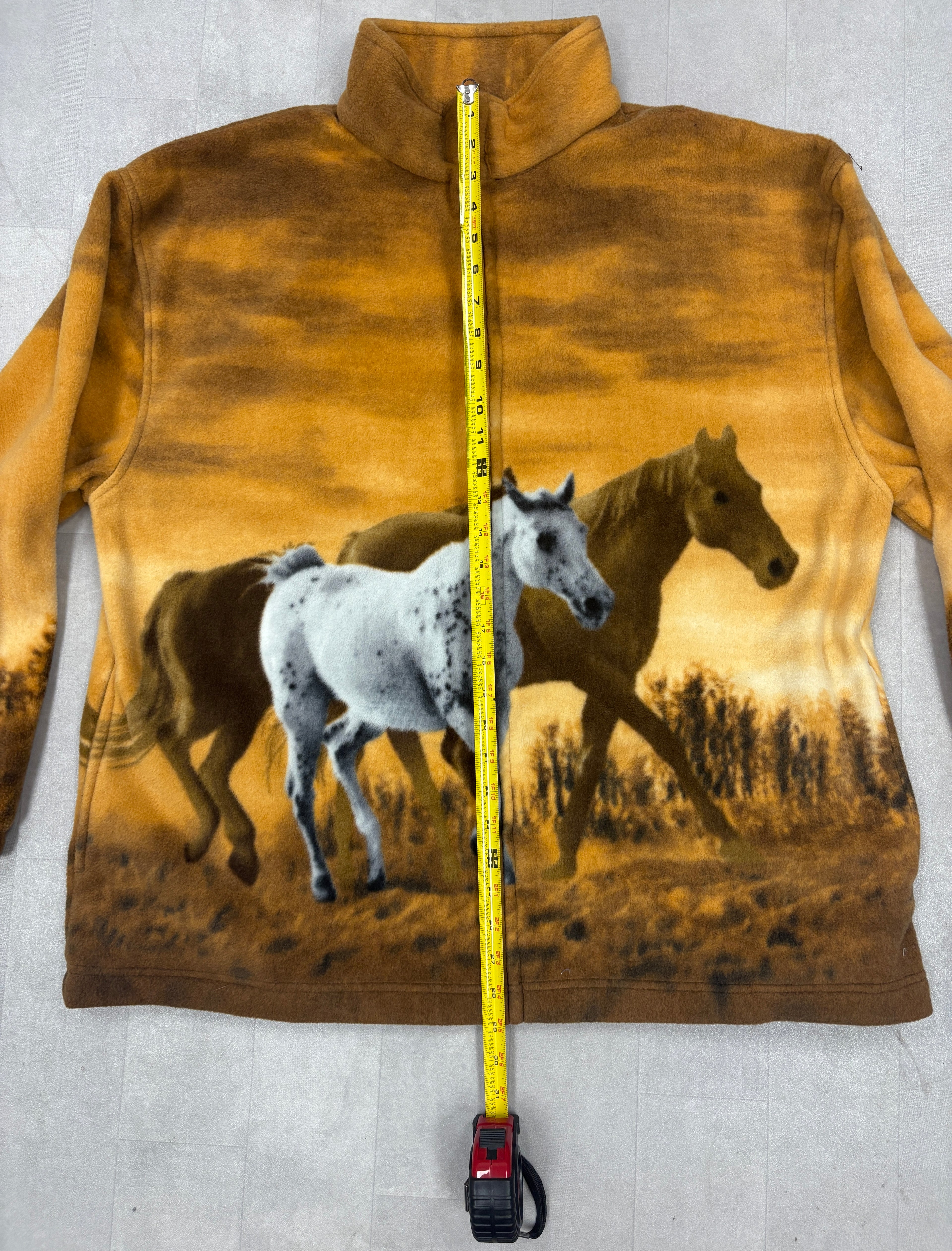 Y2K Fleece Horse Full Zip Jacket - XXL