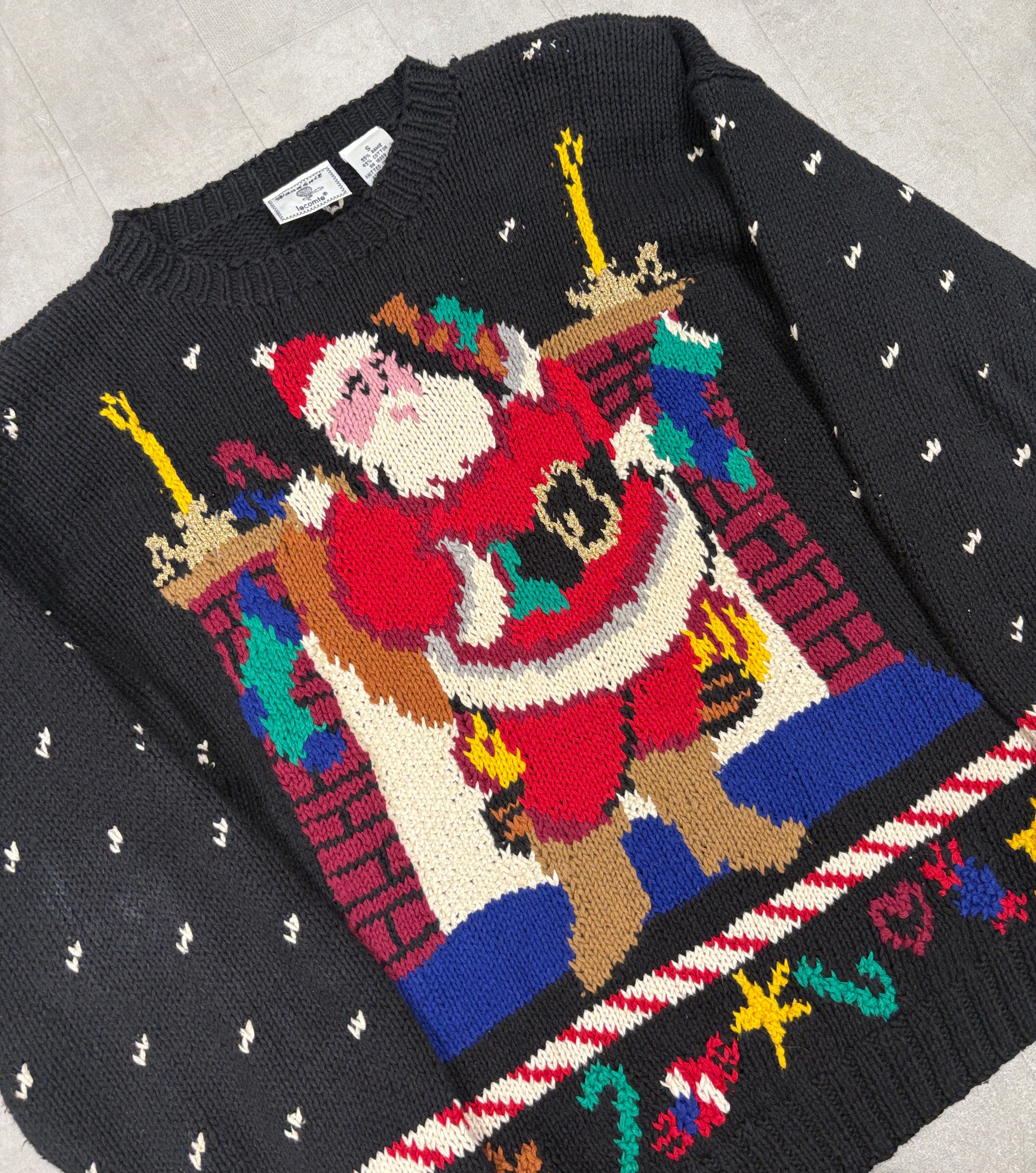 Vintage Christmas Santa Sweater - SMALL