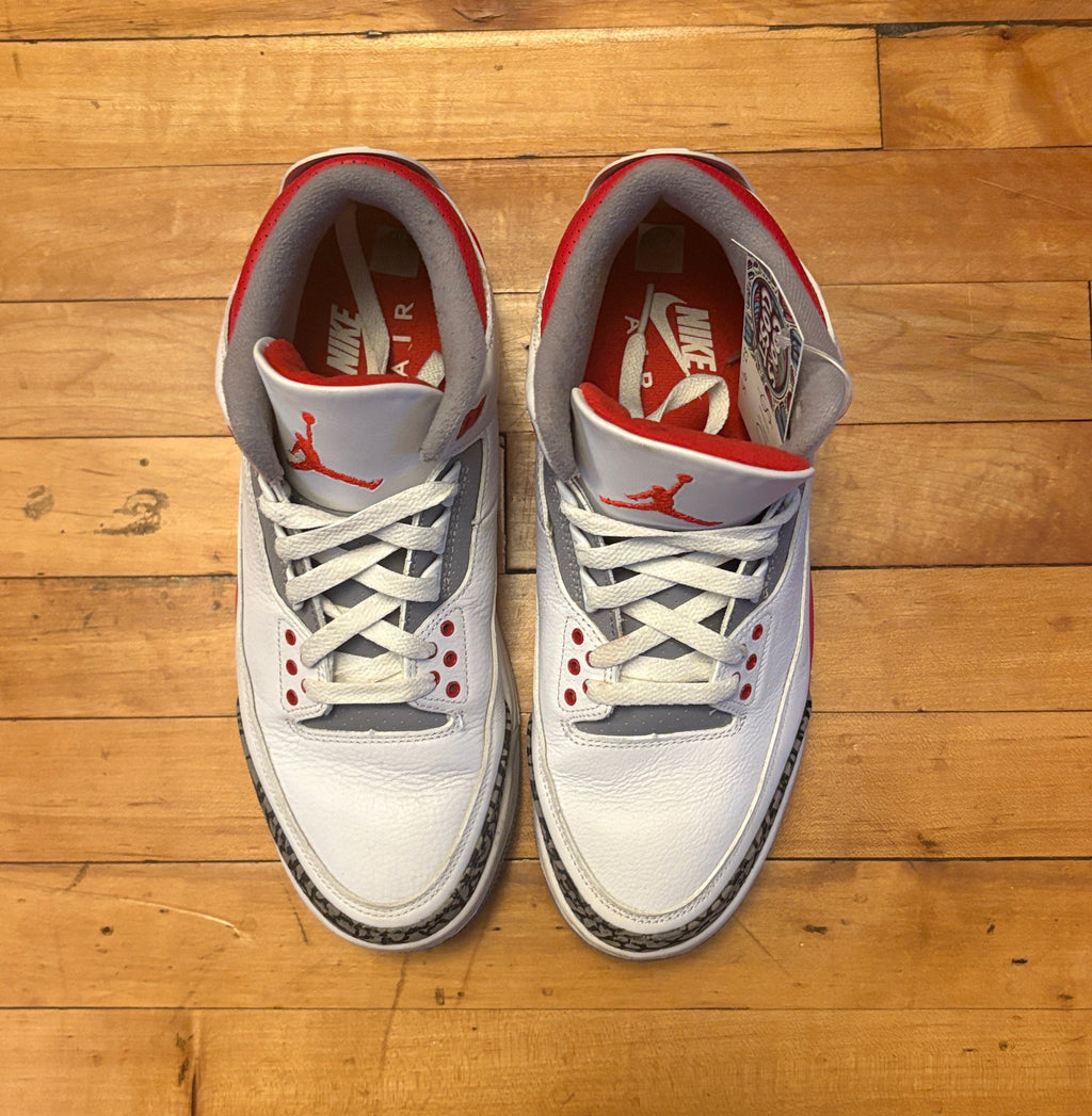 Nike Air Jordan 3 Fire Red Retro OG White Cement - Size 9.5