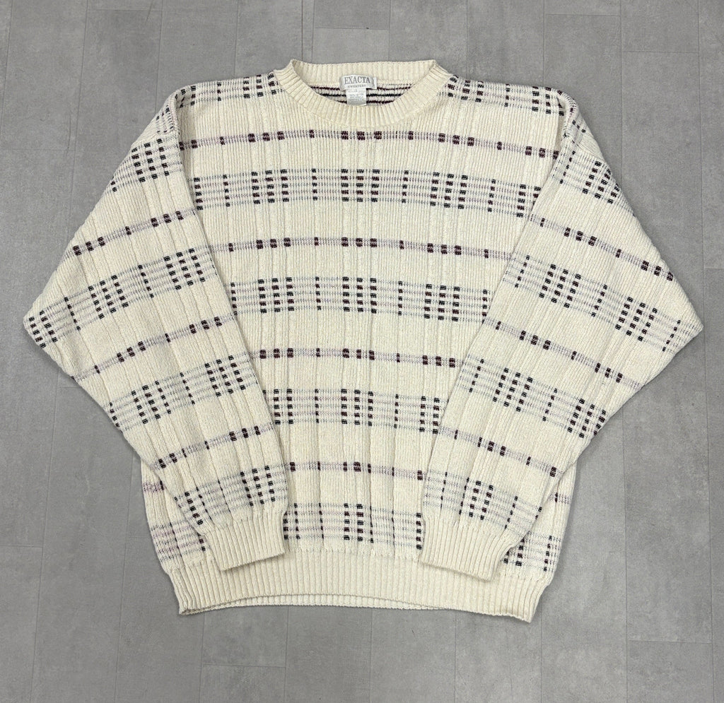 Vintage Knit Crewneck Sweater - LARGE