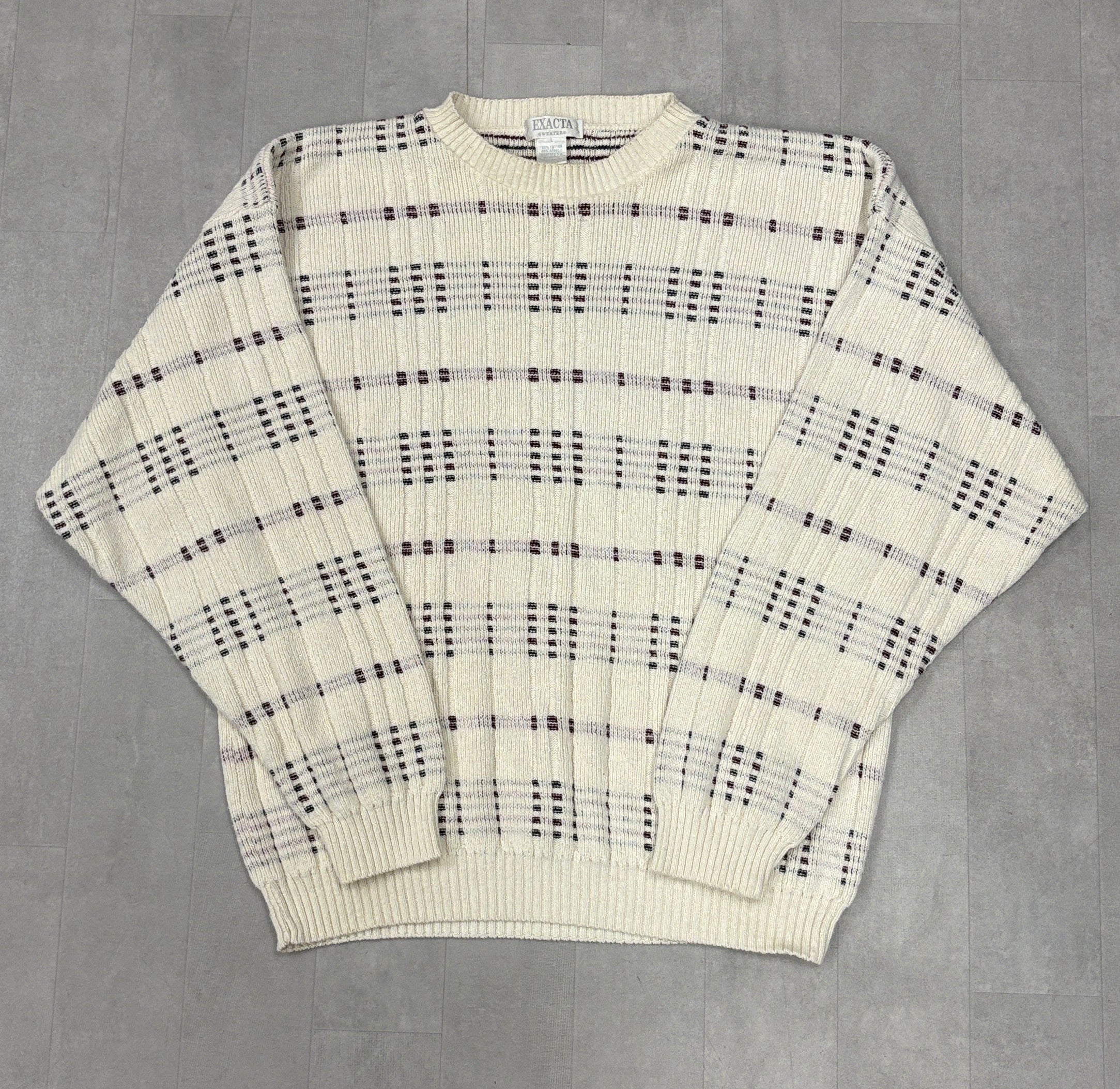 Vintage Knit Crewneck Sweater - LARGE