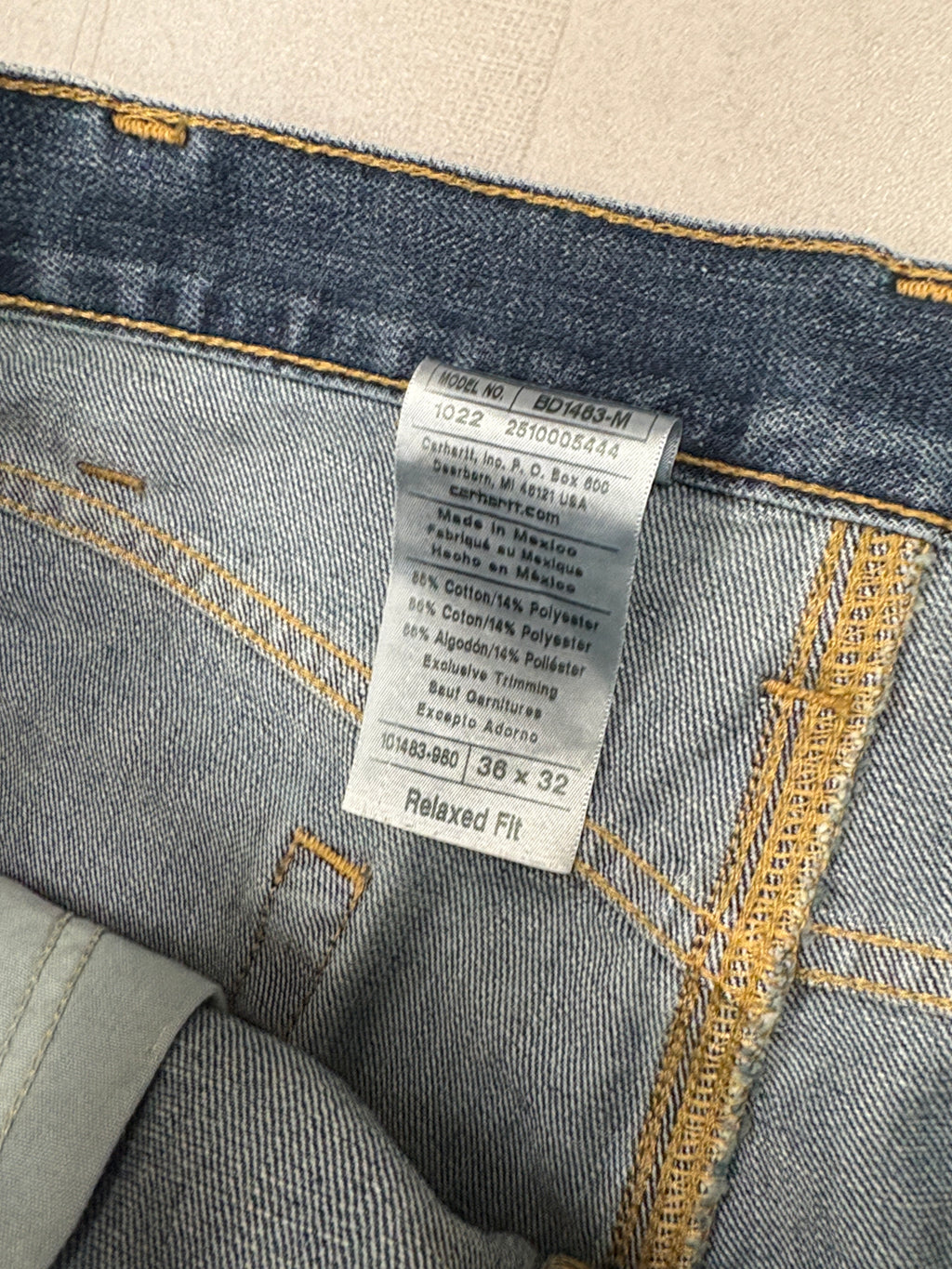 Carhartt Denim Jeans - 36x32