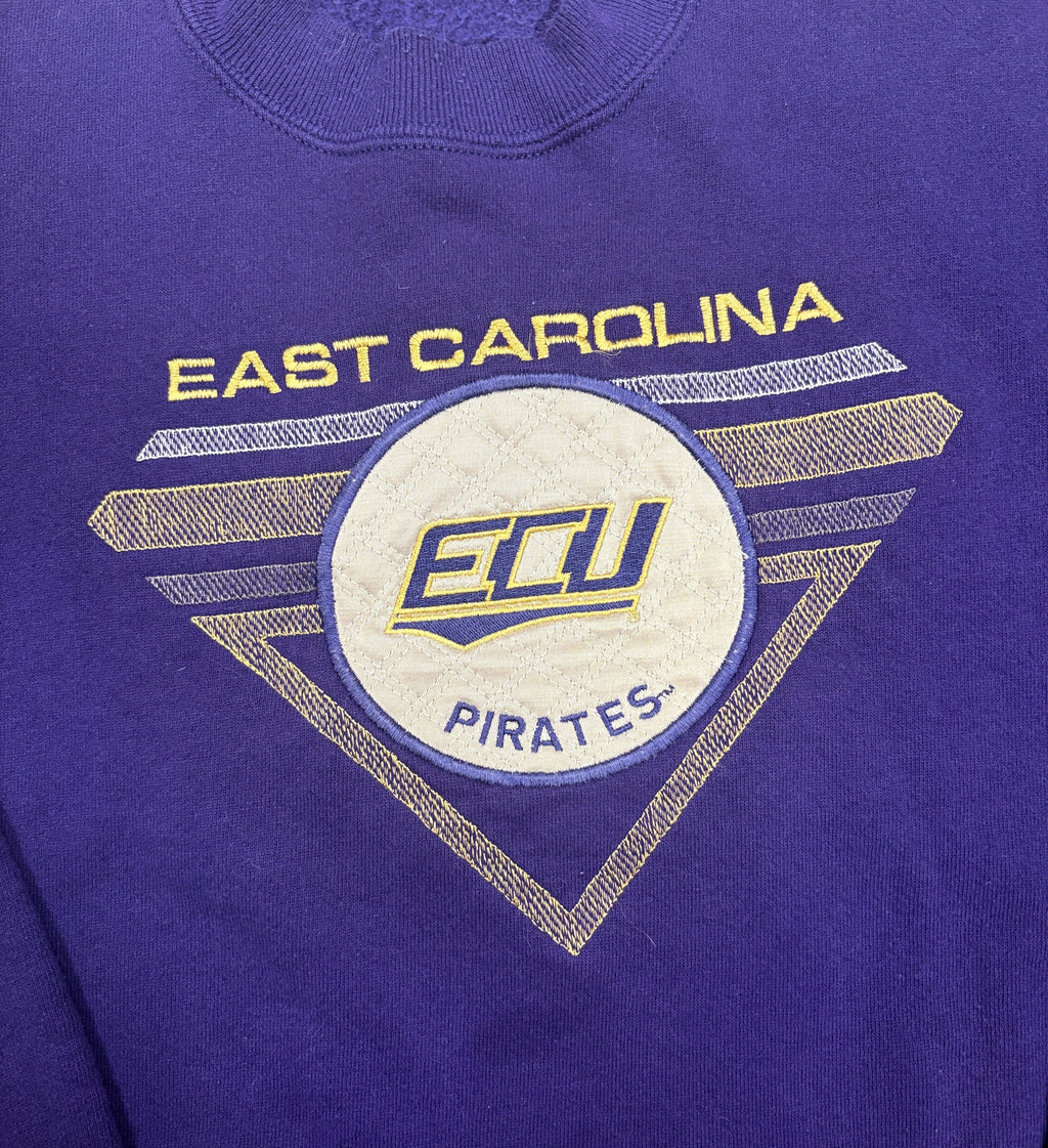 Vintage East Carolina Pirates Embroidered Crewneck Sweater - LARGE