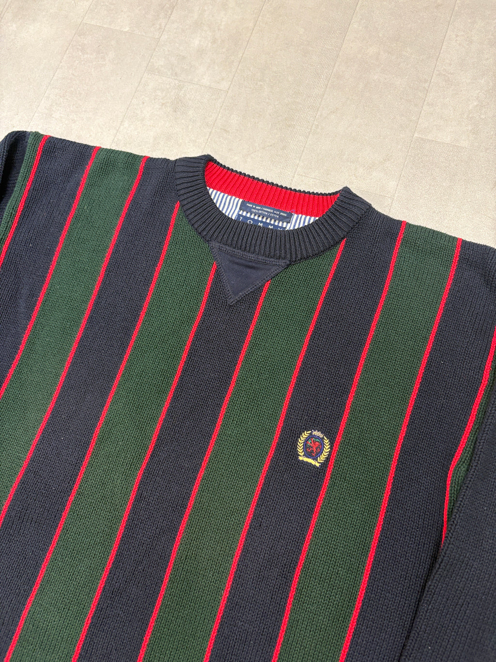 Vintage Tommy Hilfiger Striped 90s Crewneck Sweater