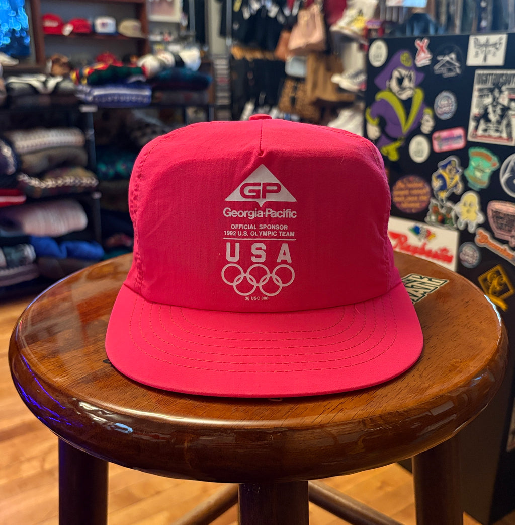 Vintage Olympic Pink Neon SnapBack Hat