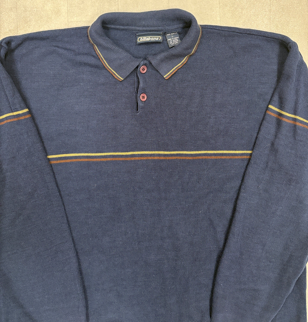 Vintage Billabong Button Up Sweater Polo - LARGE