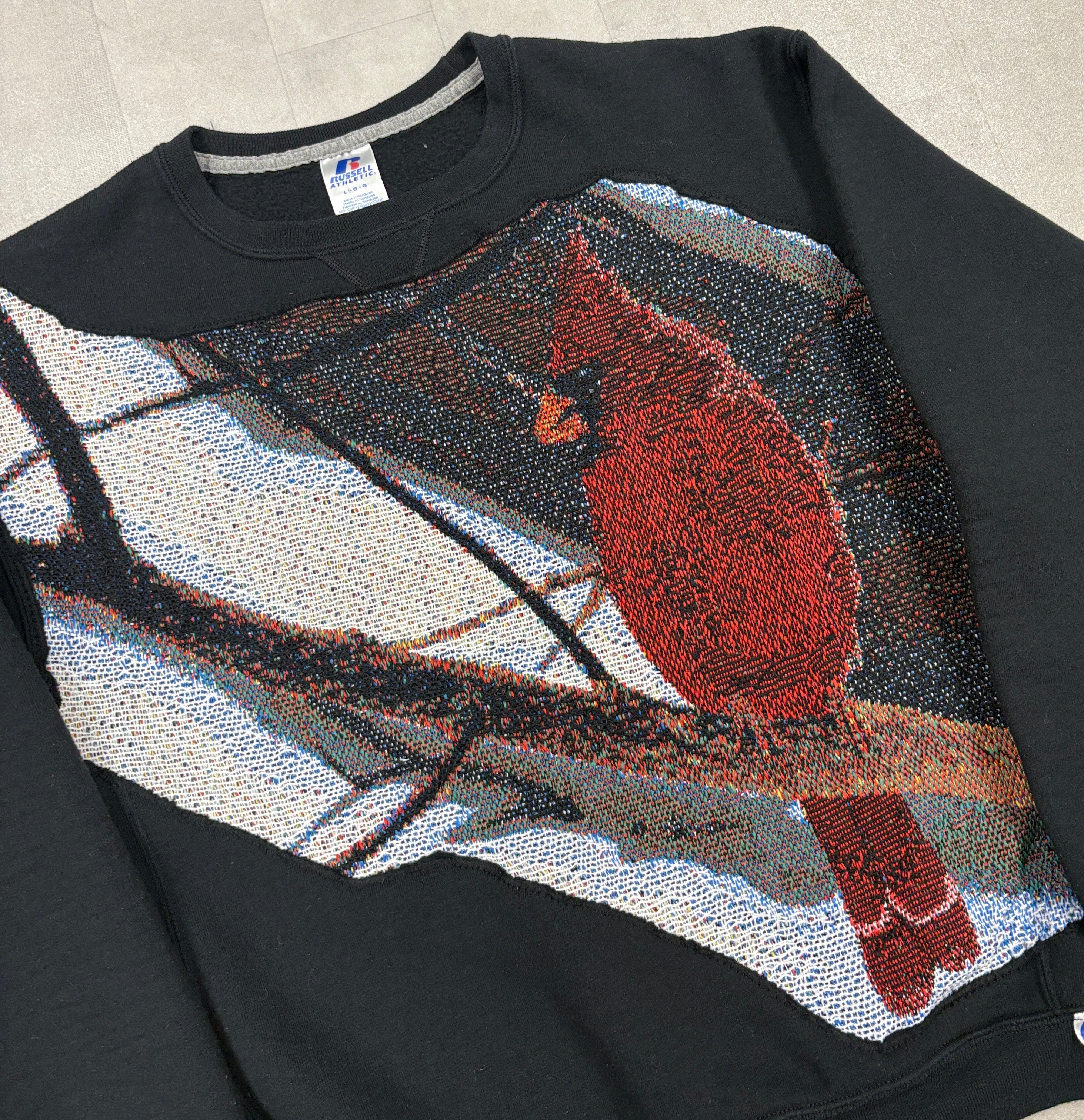 Vintage Custom Sewn Cardinal X Russell Athletics Crewneck Sweater - LARGE