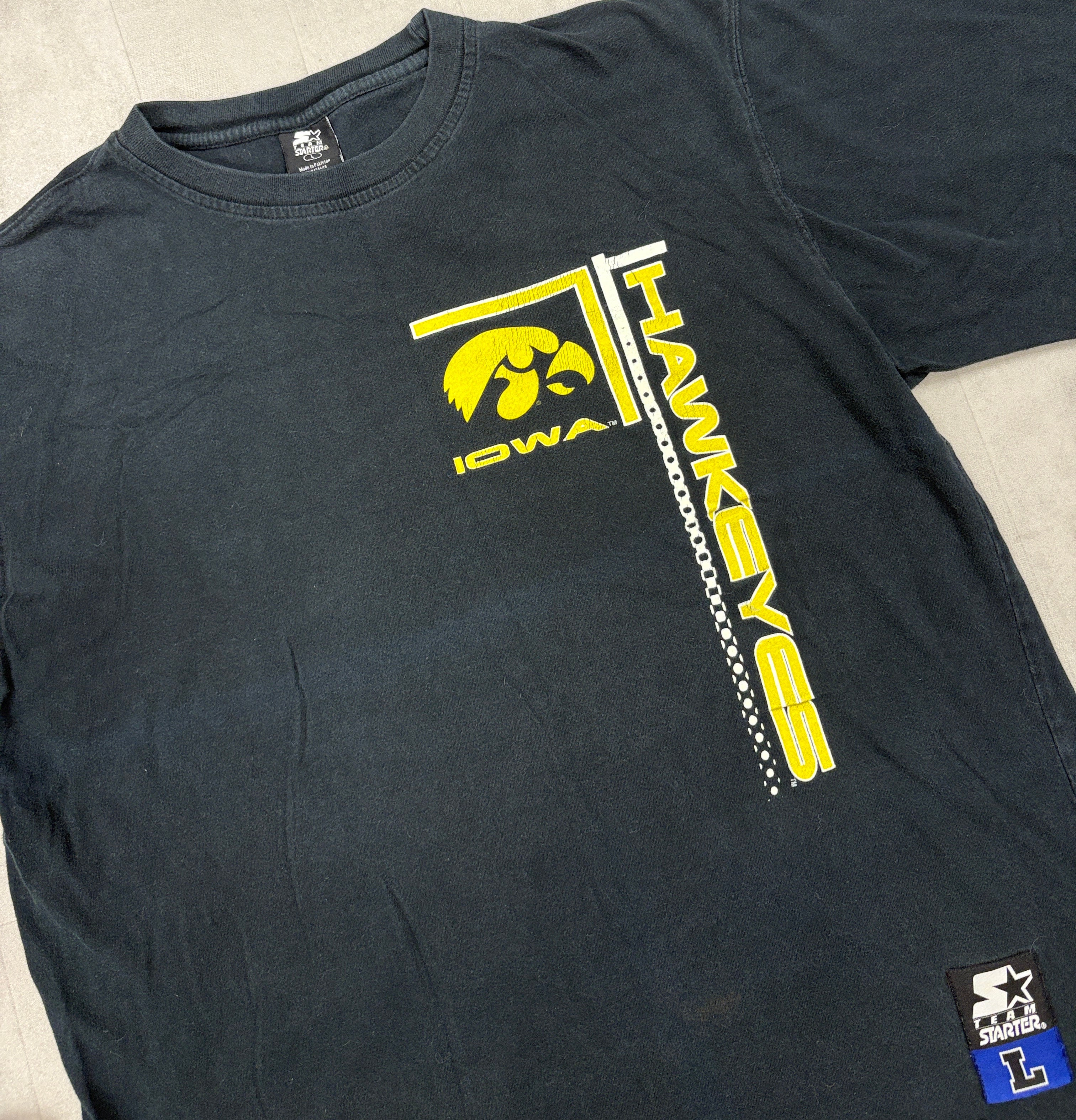Vintage Iowa Hawkeyes Collegiate Starter Tee - LARGE