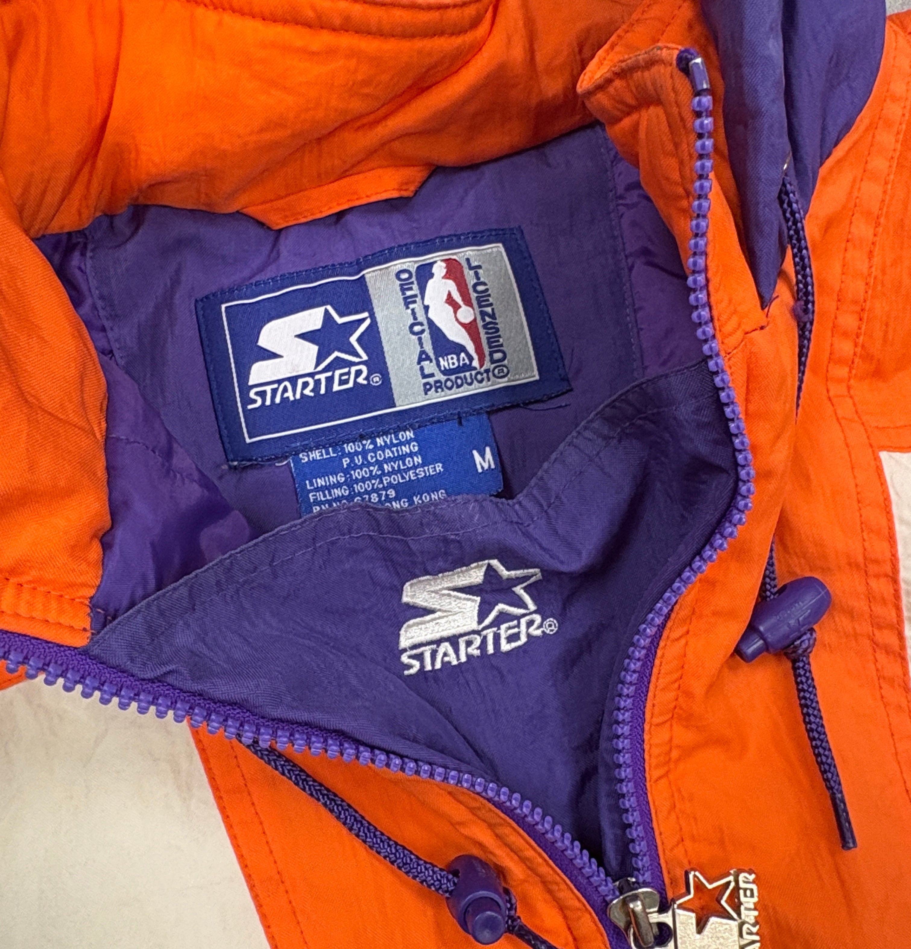 Vintage Starter Phoenix Suns Anorak Hooded Puffer Jacket - MEDIUM