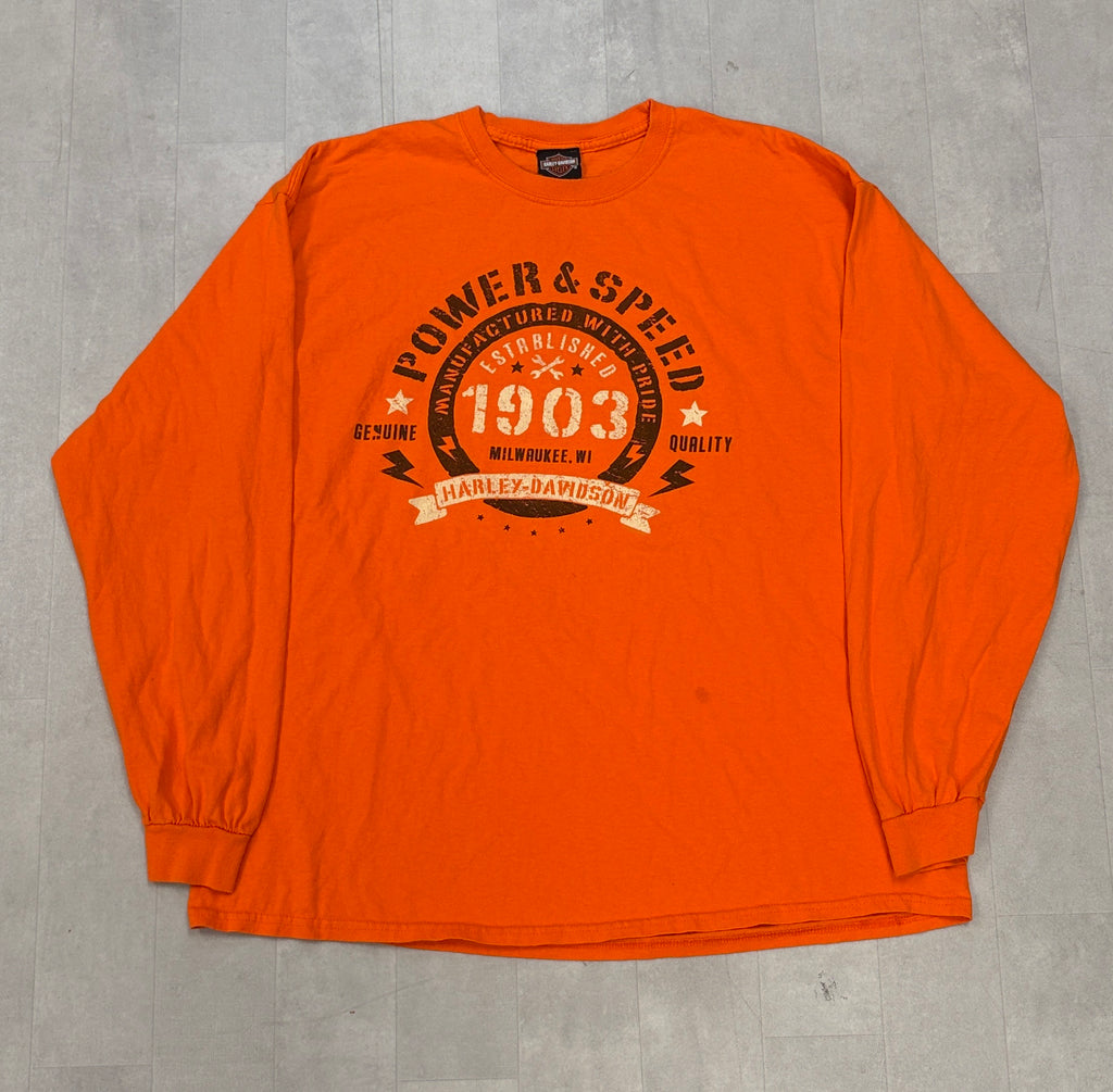 Harley Davidson Raging Bull Durham NC Long Sleeve Tee - XXL