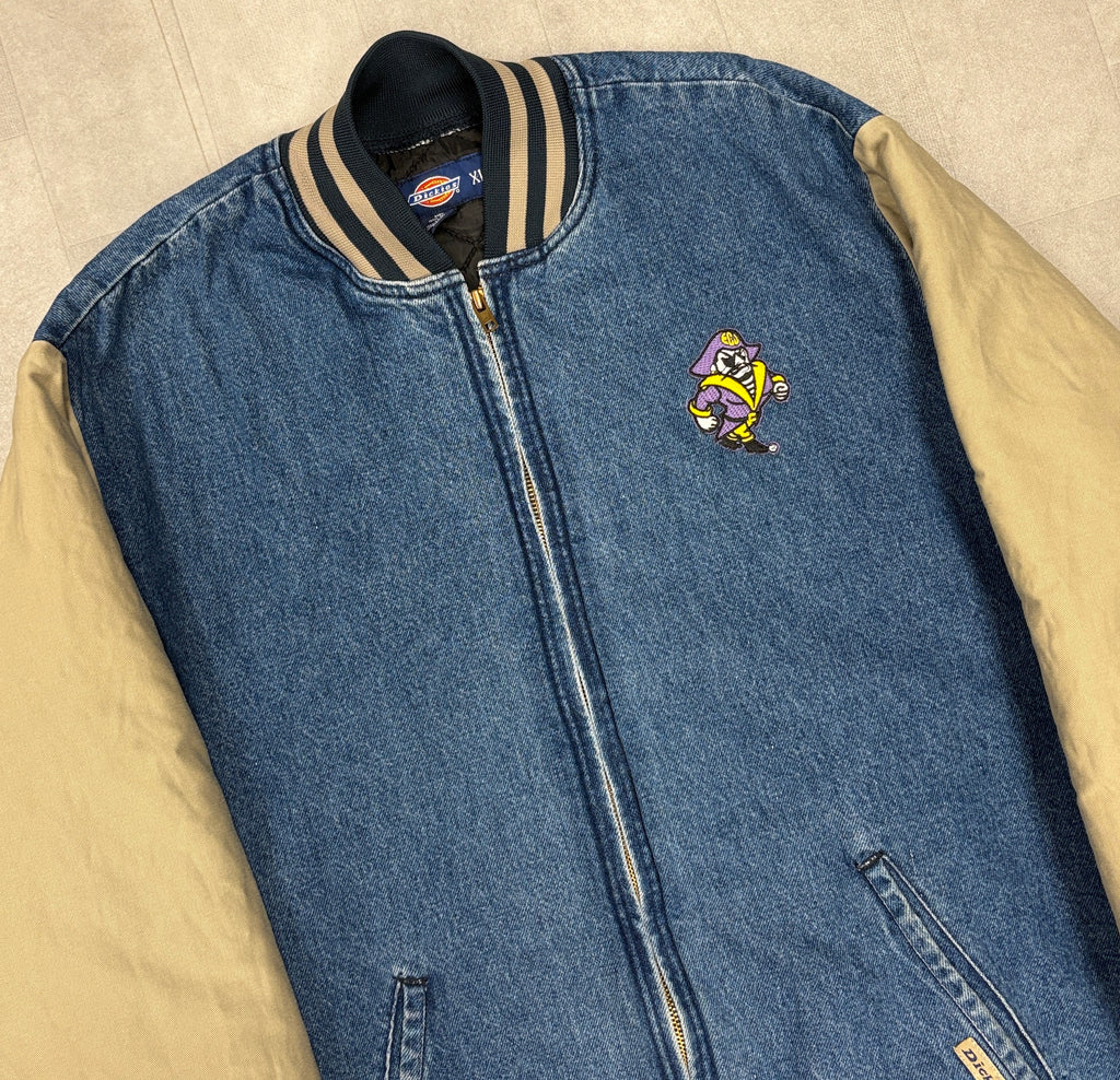 Vintage ECU Pirates Dickies Full Zip Jean Jacket - XL