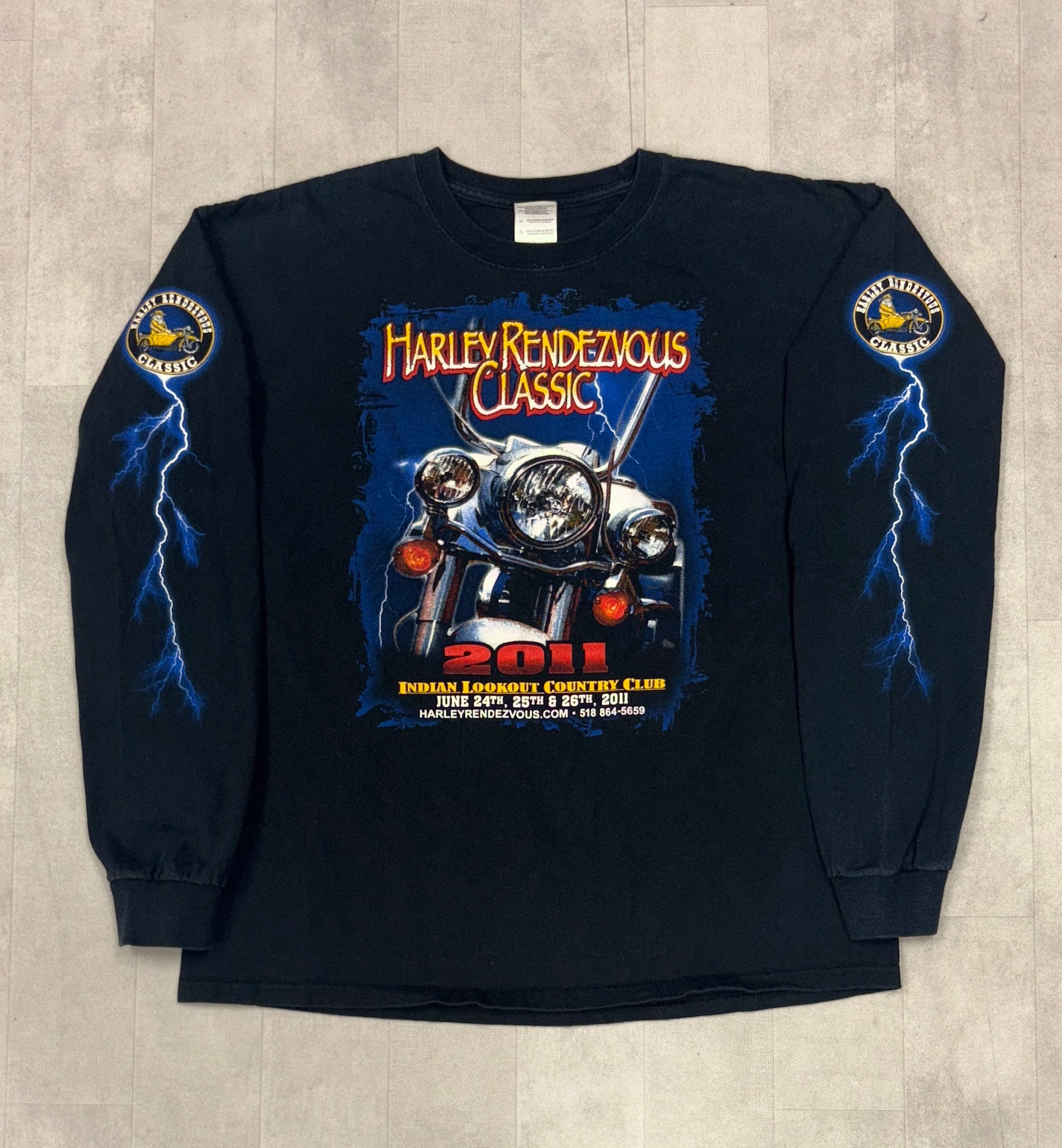 2011 Harley Rendezvous Biker Tee - LARGE