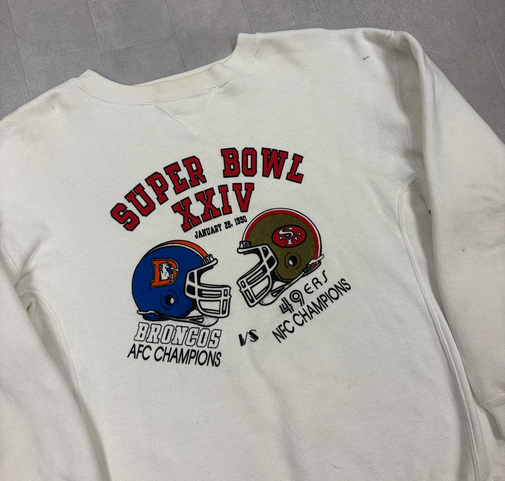 Vintage Super Bowl 1990 Crewneck Sweater - MEDIUM