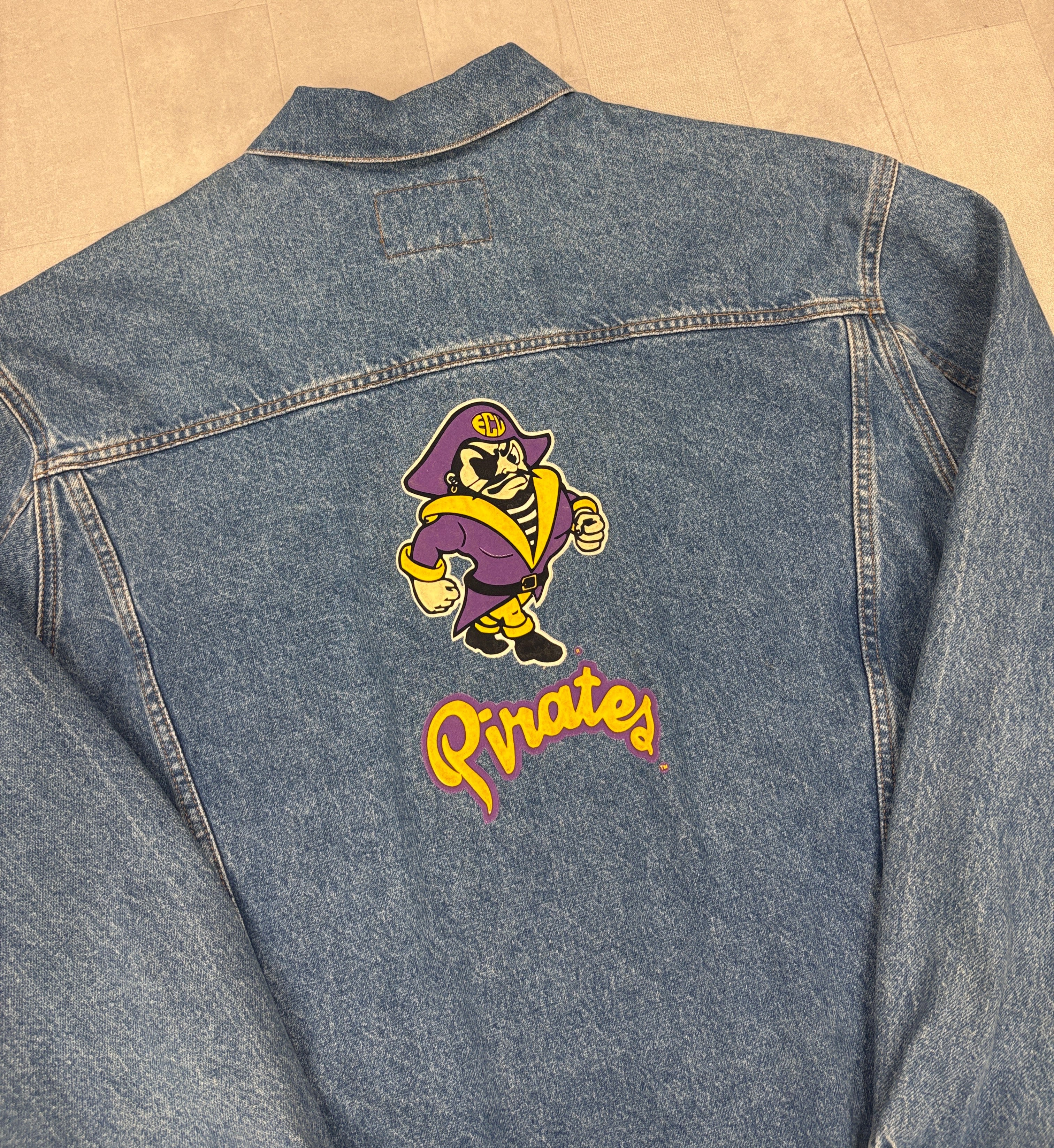 Vintage East Carolina Pirates Denim Jacket - XL
