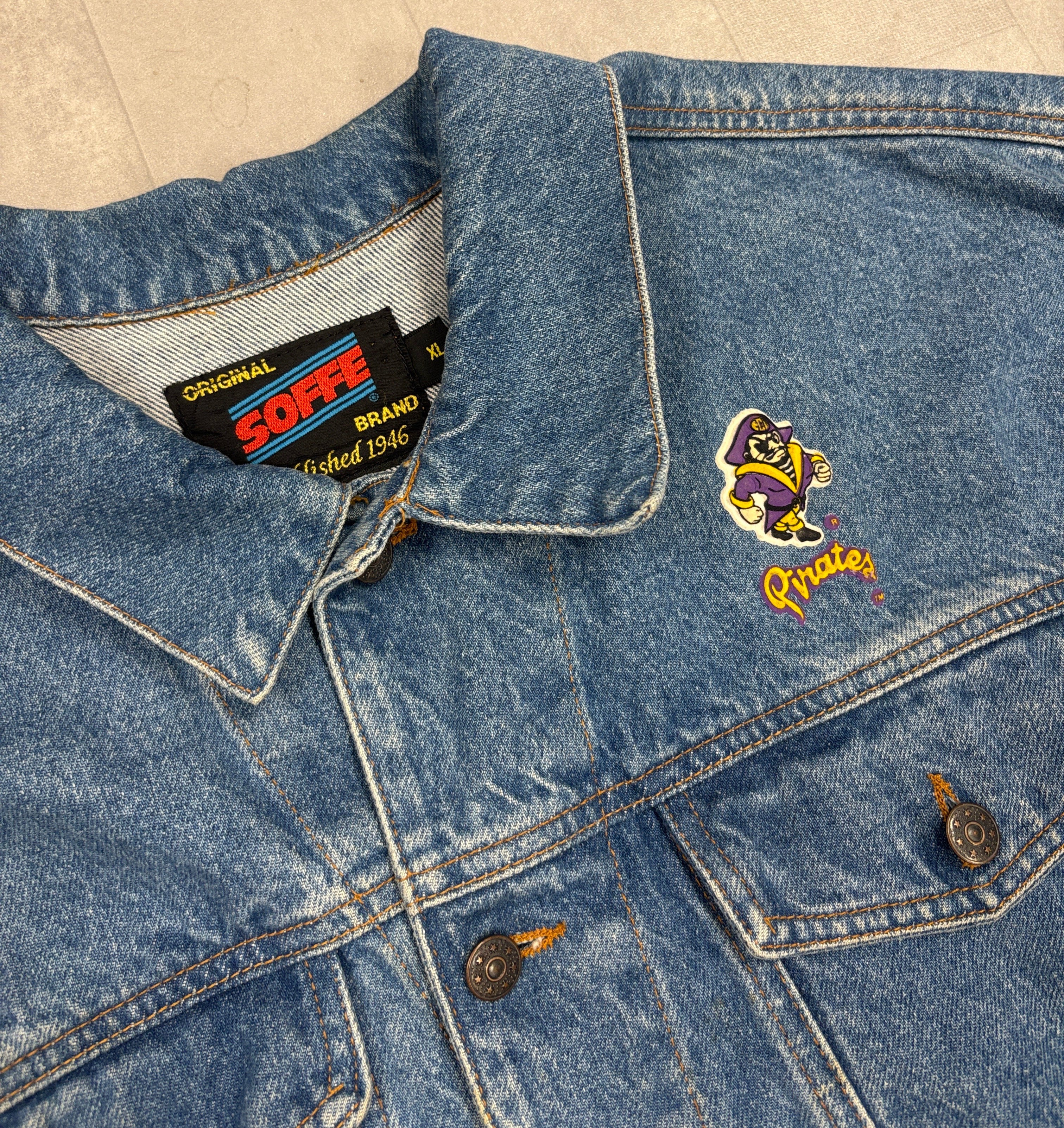 Vintage East Carolina Pirates Denim Jacket - XL
