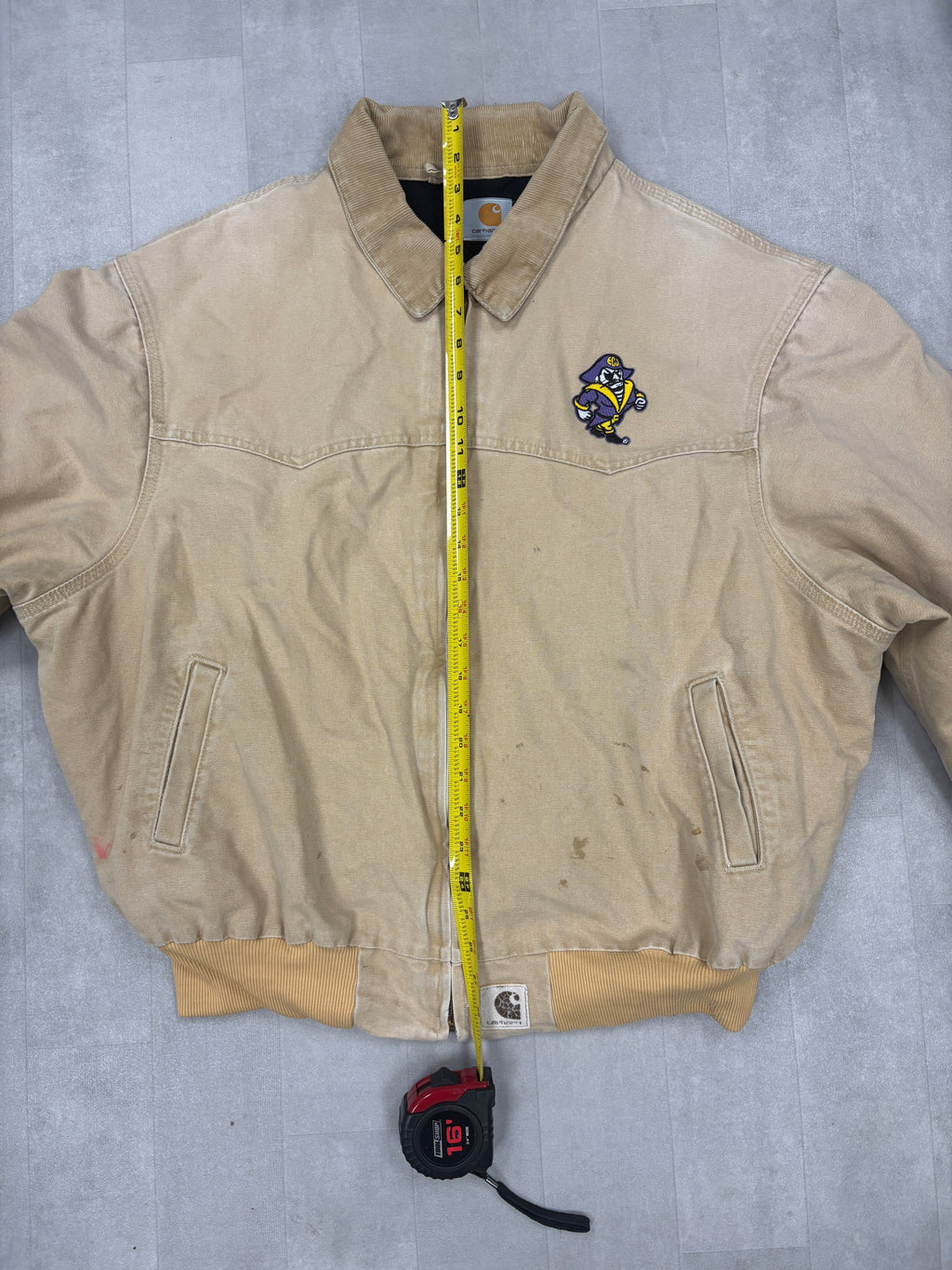 Vintage Carhartt x ECU Pirates Santa Fe Full Zip Canvas Jacket - LARGE